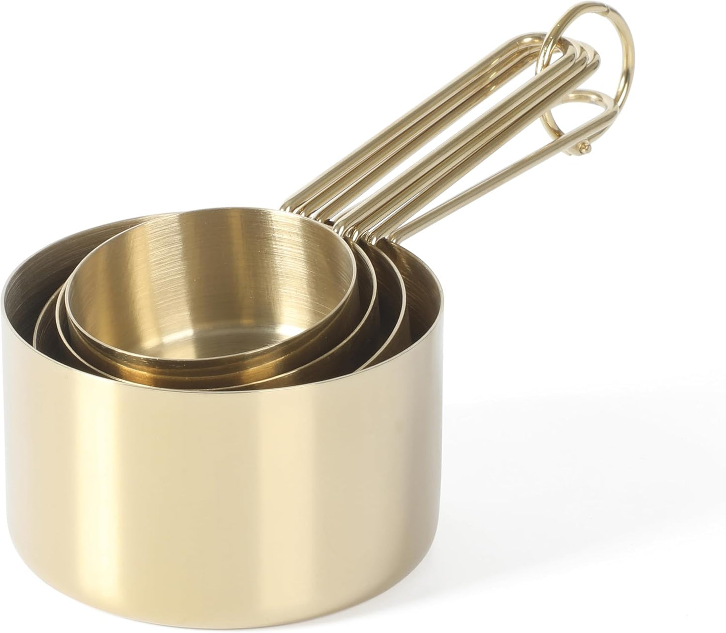 Richburn 4 Pack Gold Stainless Steel Measuring Cup Set