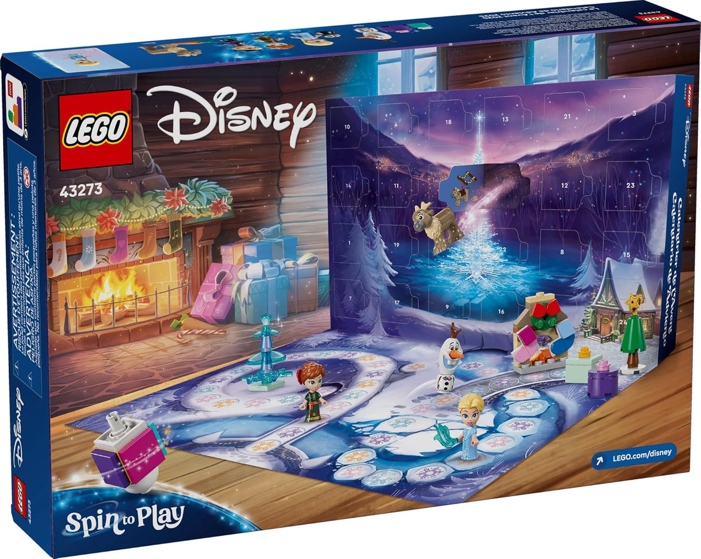 Disney Frozen Advent Calendar 2025 Kids Toy - Holiday Countdown Playset for Boys & Girls, Ages 5+ - Ana & Elsa Minidolls & Buildable Surprises - Disney Princess Gift for Christmas - 43273
