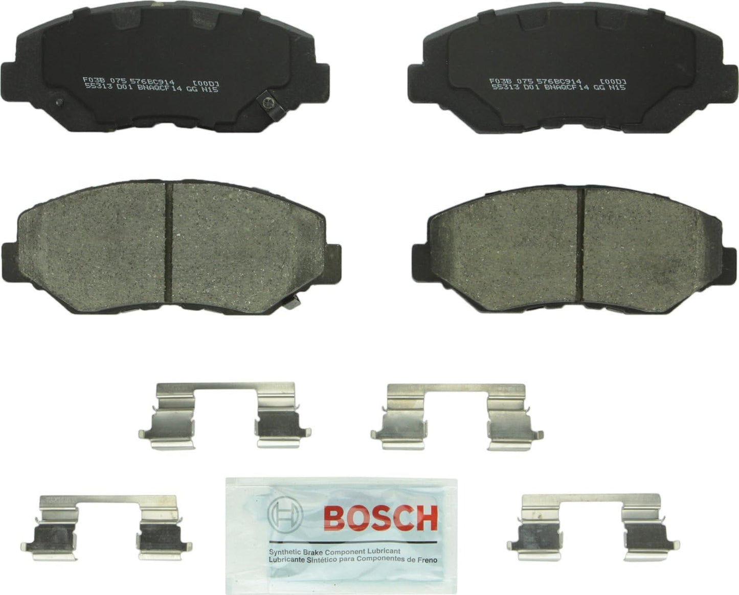 BC914 Quietcast Premium Ceramic Disc Brake Pad Set - Compatible with Select Acura ILX; Honda Accord, Civic, CR-V, Element, Fit; FRONT