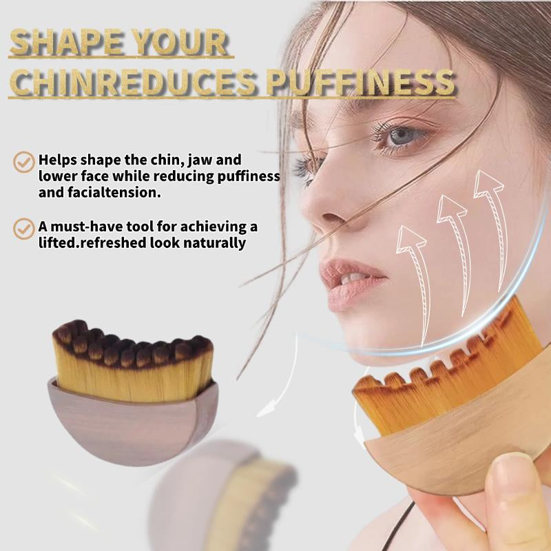 Lymphatic Contour Face Brush for Jawline & Chin Sculpting – Dry Brushing Massager for Lymphatic Drainage & Facial Fatigue Relief, Ergonomically Designed to Fit the Skin Precisely (1PCS) Beauty Roller Daily