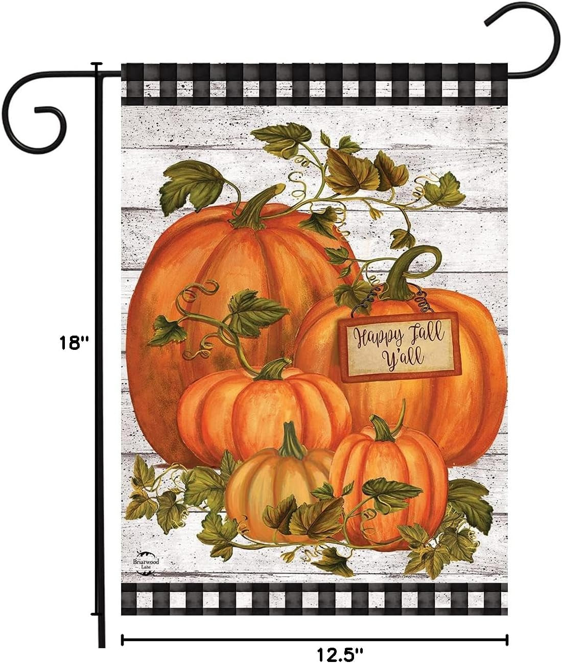 Garden Flag 12X18 for Outdoor Happy Fall Y'All Pumpkins Farmhouse for Fall Garden Flag Flags for Outside