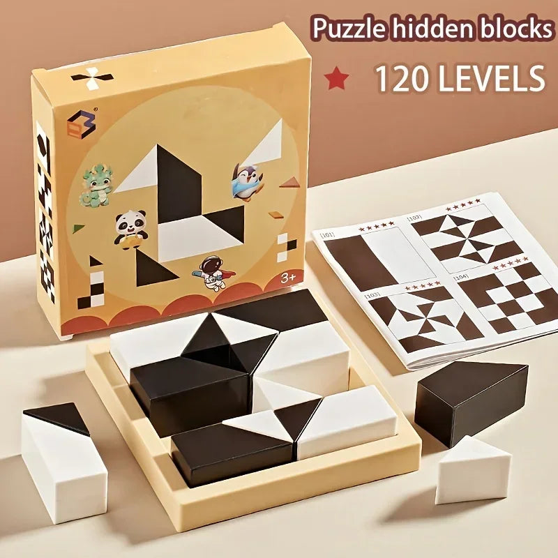 120 Level Hidden Building Block Puzzle Children'S Intelligent Puzzle Toys Parent-Child Interactive Tabletop Game Birthday Gifts