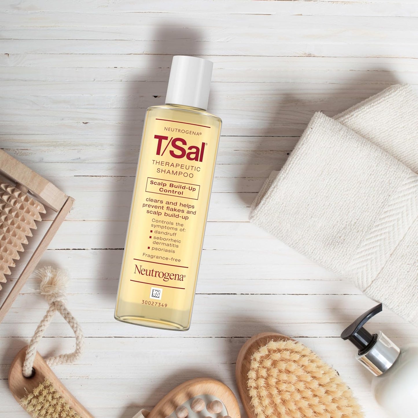 T/Sal Therapeutic Dandruff Shampoo, Scalp Build-Up Control, 3% Salicylic Acid, Scalp Psoriasis Treatment, Seborrheic Dermatitis Shampoo, Clears & Controls Flakes, Fragrance Free, 4.5 Fl Oz†