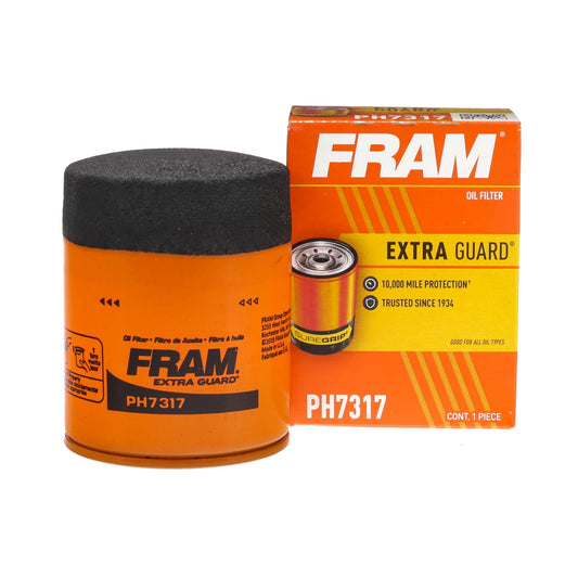 (3 Pack) Extra Guard Oil Filter, PH7317, 10K Mile Replacement Oil Filter