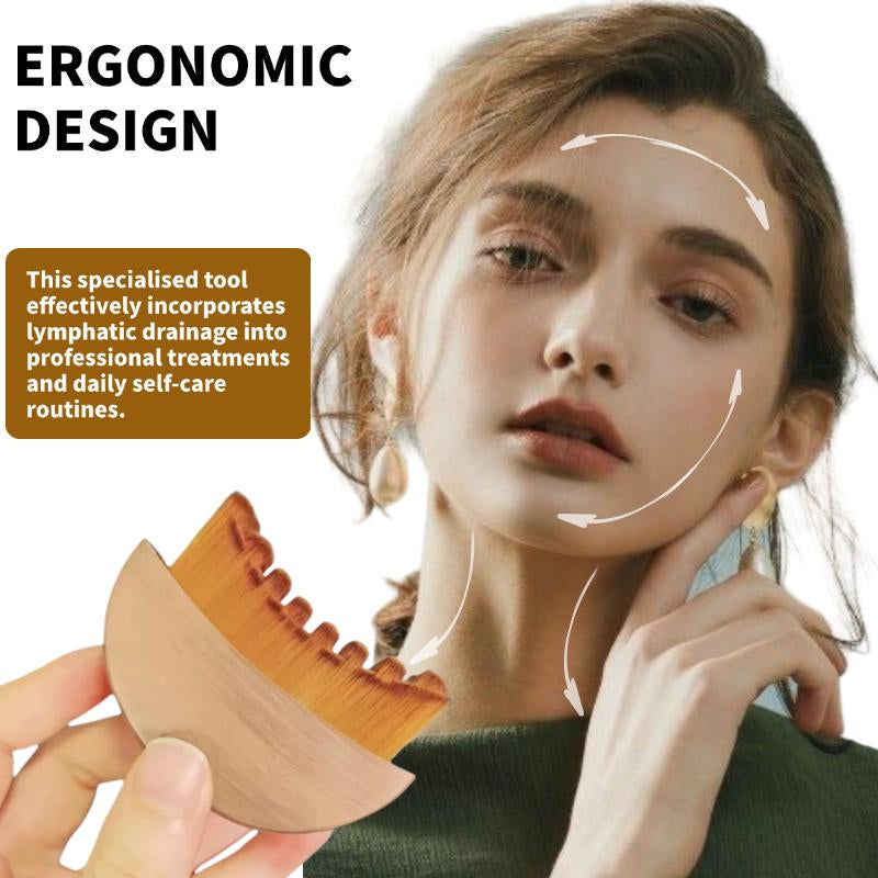 Lymphatic Contour Face Brush for Jawline & Chin Sculpting – Dry Brushing Massager for Lymphatic Drainage & Facial Fatigue Relief, Ergonomically Designed to Fit the Skin Precisely (1PCS) Beauty Roller Daily