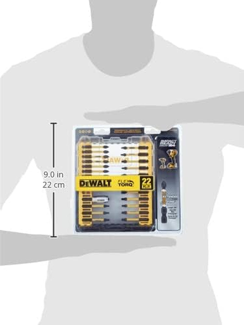 Dewalt Flextorq Impact Driver Bit Set, 22-Piece (DWA2FTS22IR)