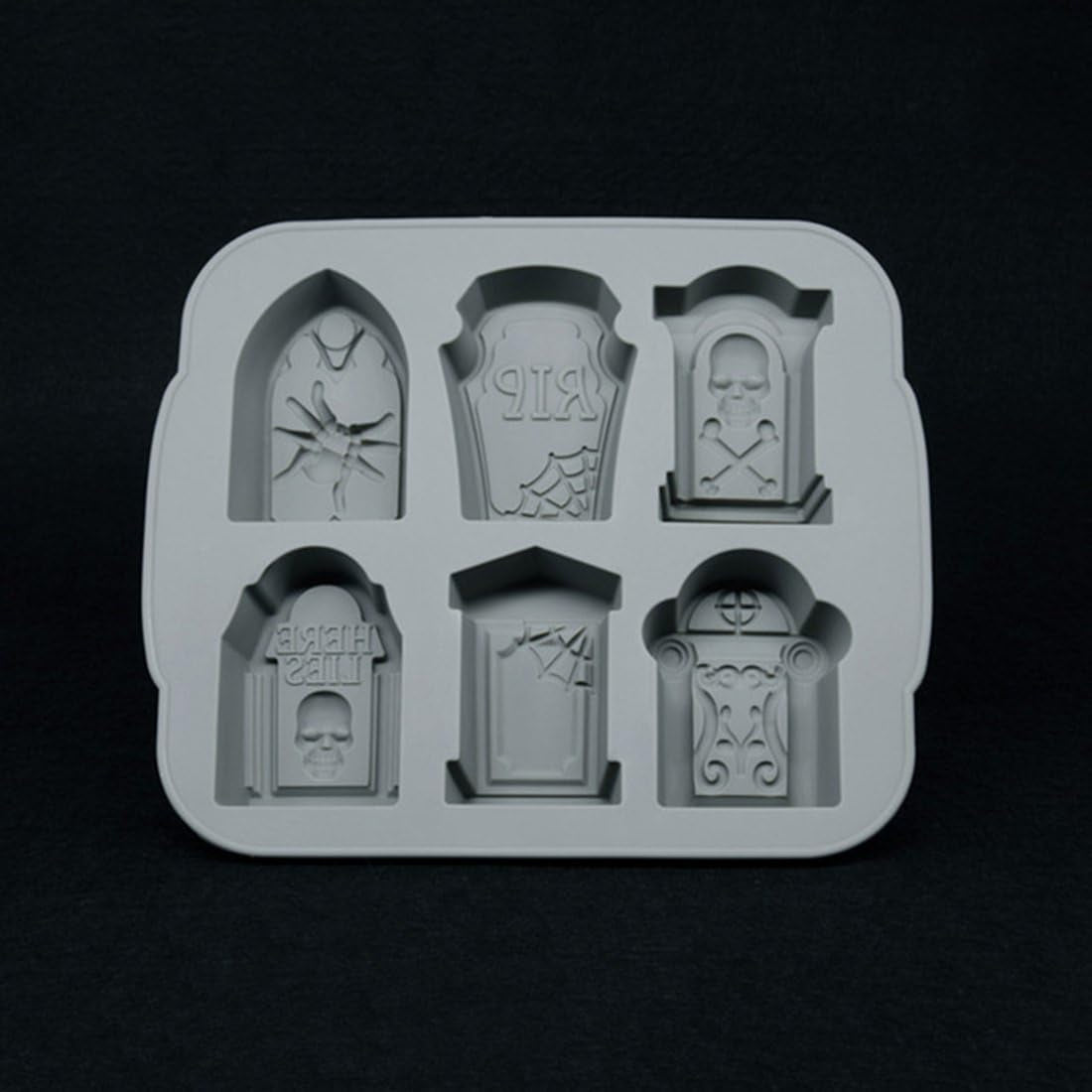 Silicone Ice Cube Trays Halloween RIP Gravestone Mold for Ice, Candy, Cake, Soap
