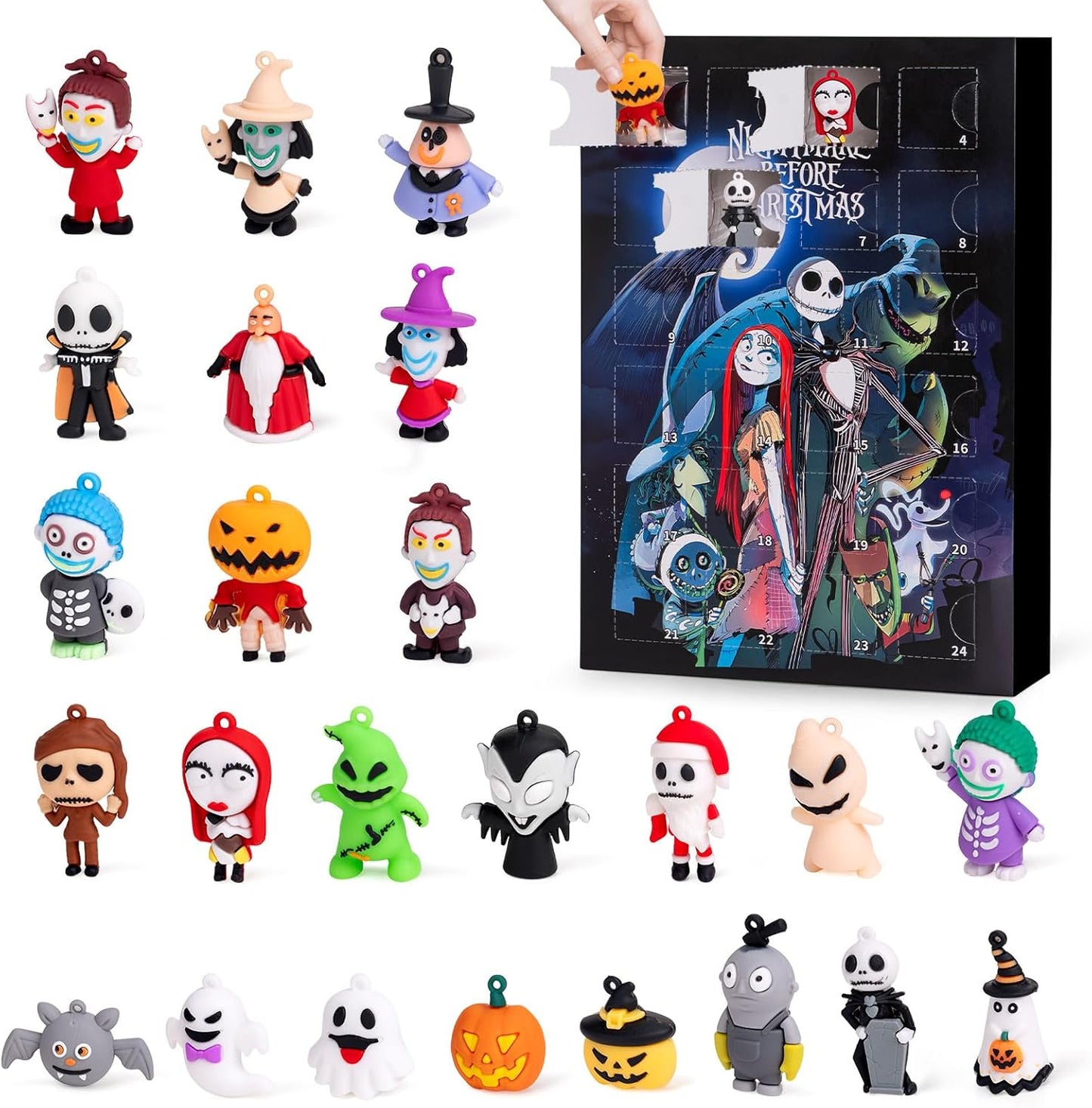 Halloween Advent Calendar 2025,Advent Calendar,With 24 Collectible for Kids Adult Teens,Halloween Countdown Calendar,Ornaments Decorations Gifts