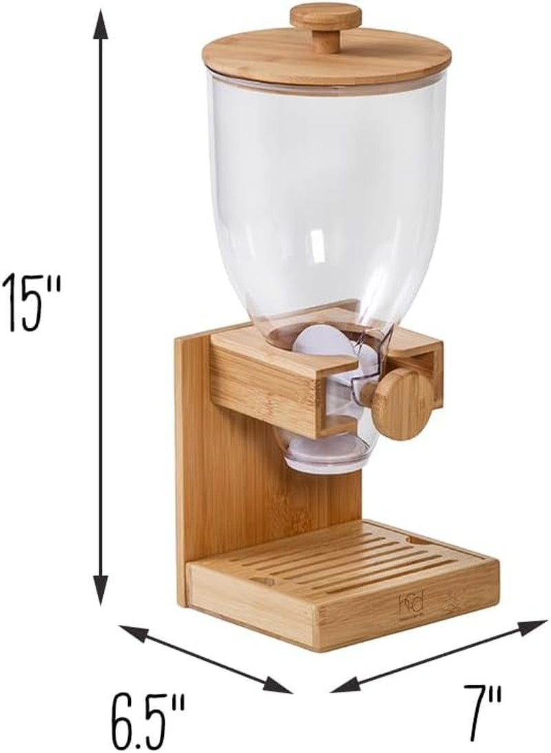 Bamboo Cereal Dispenser, Food Storage Container for Pantry, Kitchen Counter, Organization and Storage KCH-09867 Natural