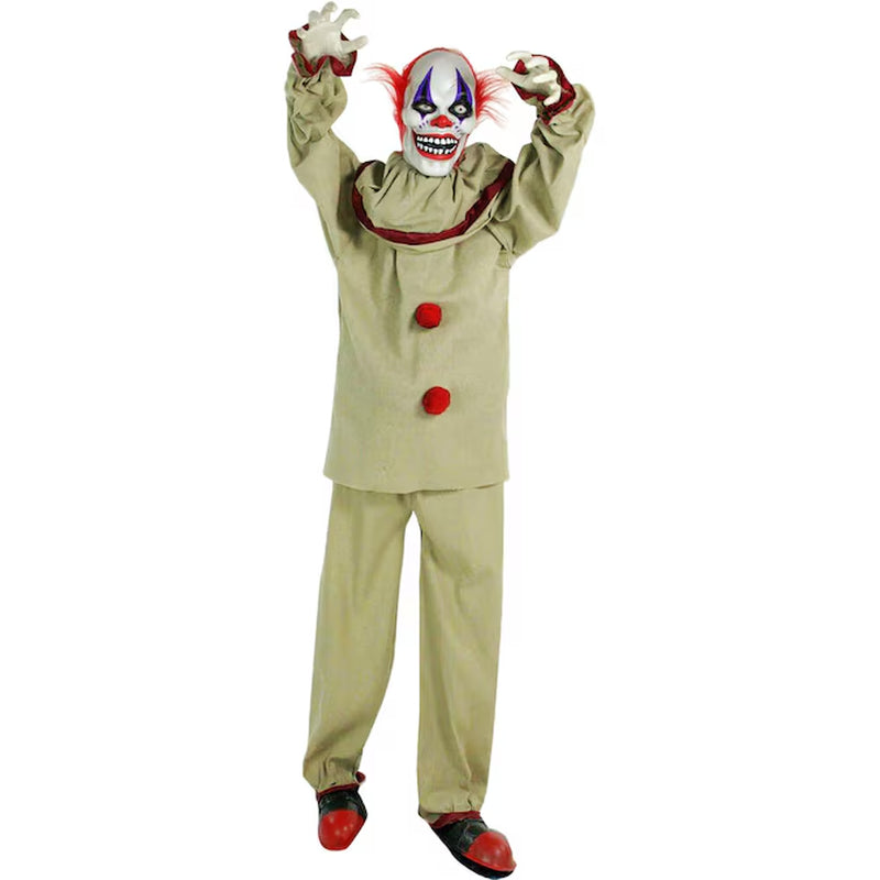 5-Ft Freestanding Motion Activated Talking Lighted Frans Clown Animatronic