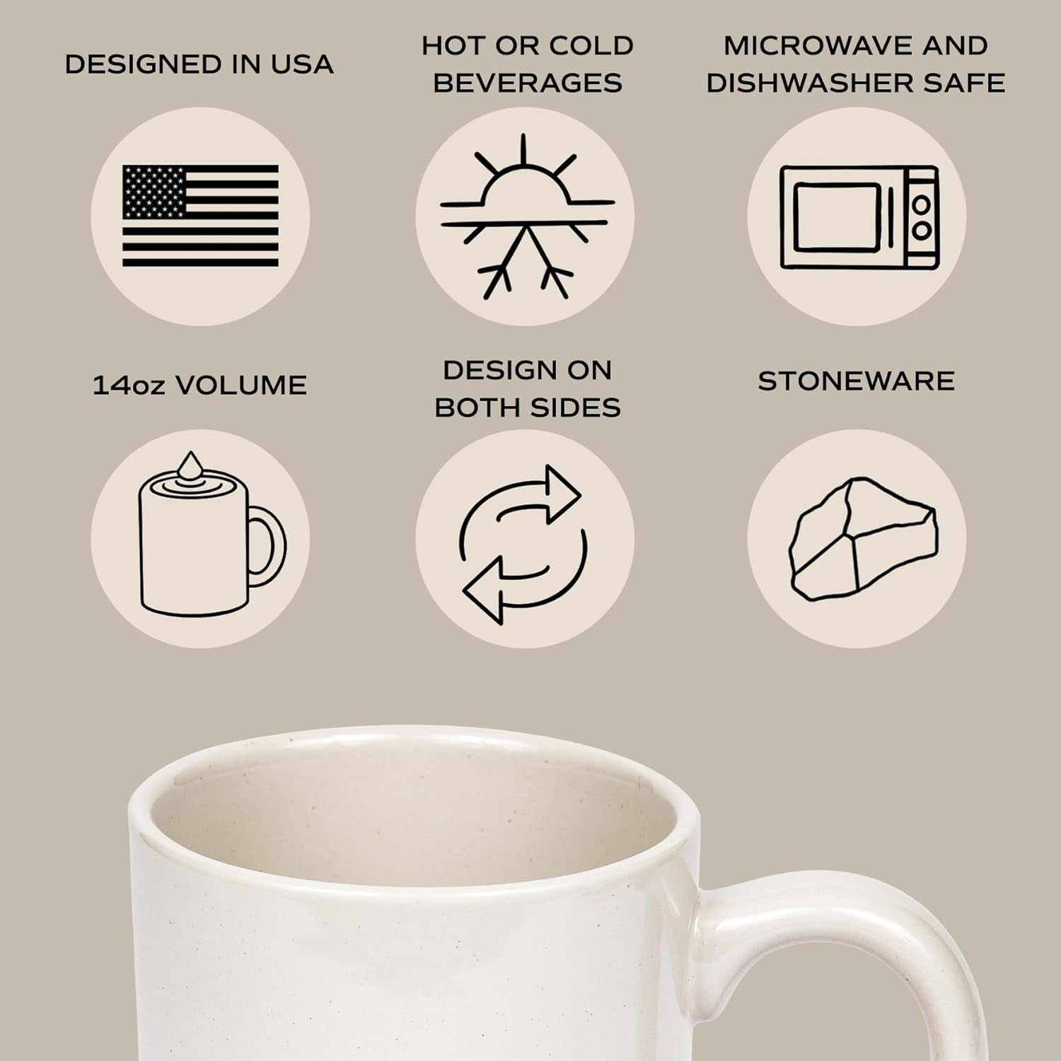 Hello Fall Stoneware Coffee Mug | Novelty Coffee Mugs | Microwave & Dishwasher Safe | 14Oz Fall Coffee Mug | Coffee Mugs for Fall and Autumn