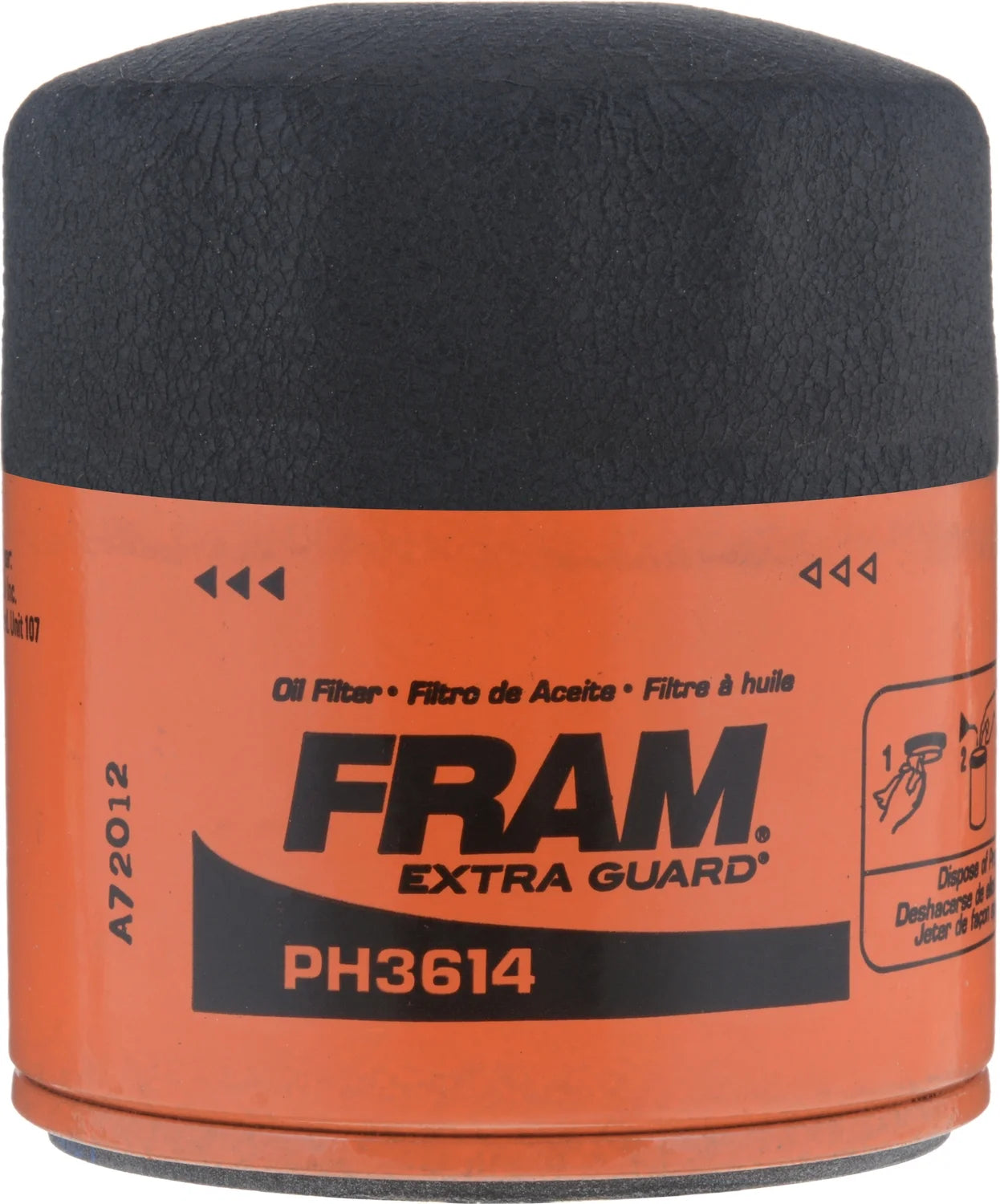 (3 Pack)  Fram Extra Guard Oil Filter, PH3614, 10K Miles, Replacement Oil Filter Fits Select Vehicles