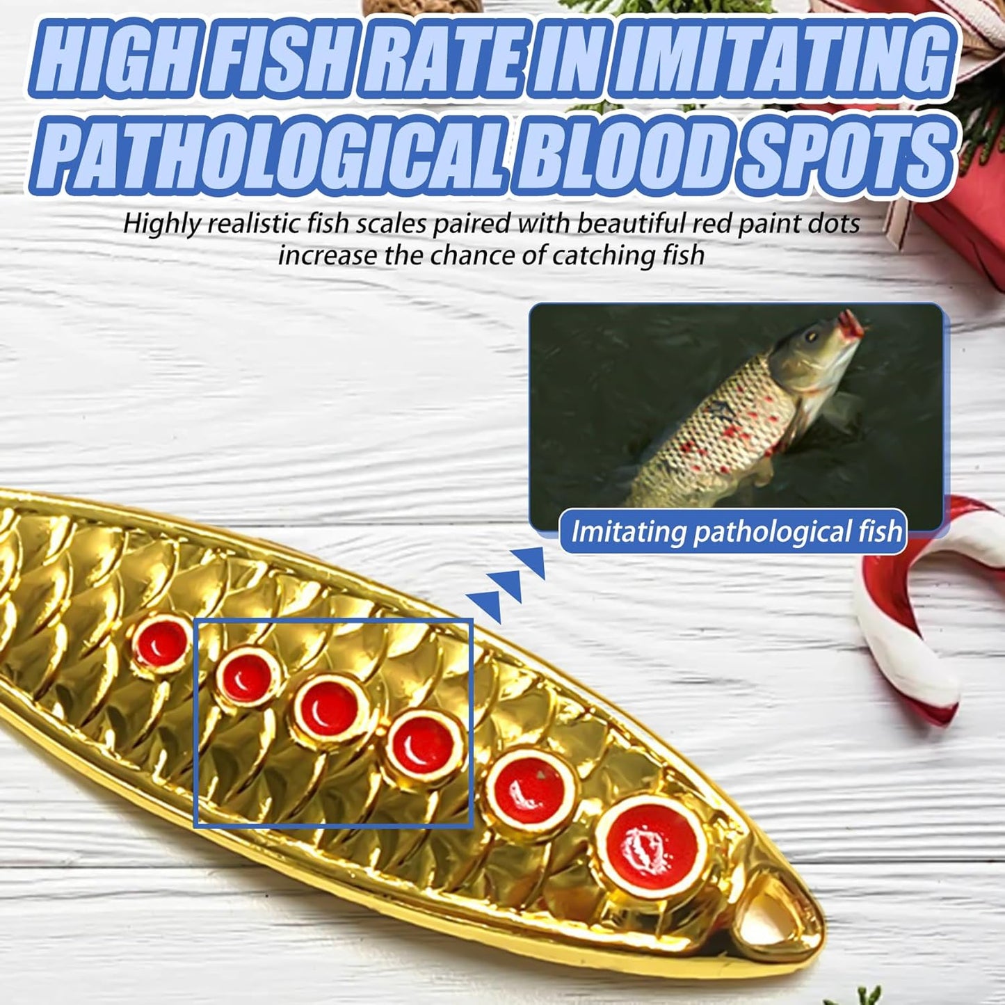 Fishing Advent Calendar 2025, 24 Days Countdown with Fishing Lures, Christmas Advent Calendar Gift for Fishers, Adult Men, Teen Boys, Christmas Advent Calendar 2025 Gift for Husband, Friend