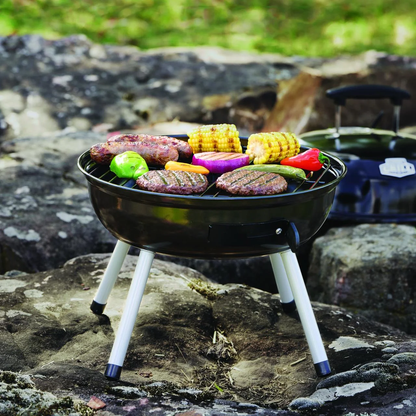 14.5 Inch Portable Charcoal Grill, Black