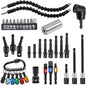 38Pcs Flexible Drill Bit Extension, 105° Right Angle Drill, Bit Holder, Hex Socket Adapter, Bendable Drill Bit Extension, Bit Holder Extension Screwdriver Bit Kit