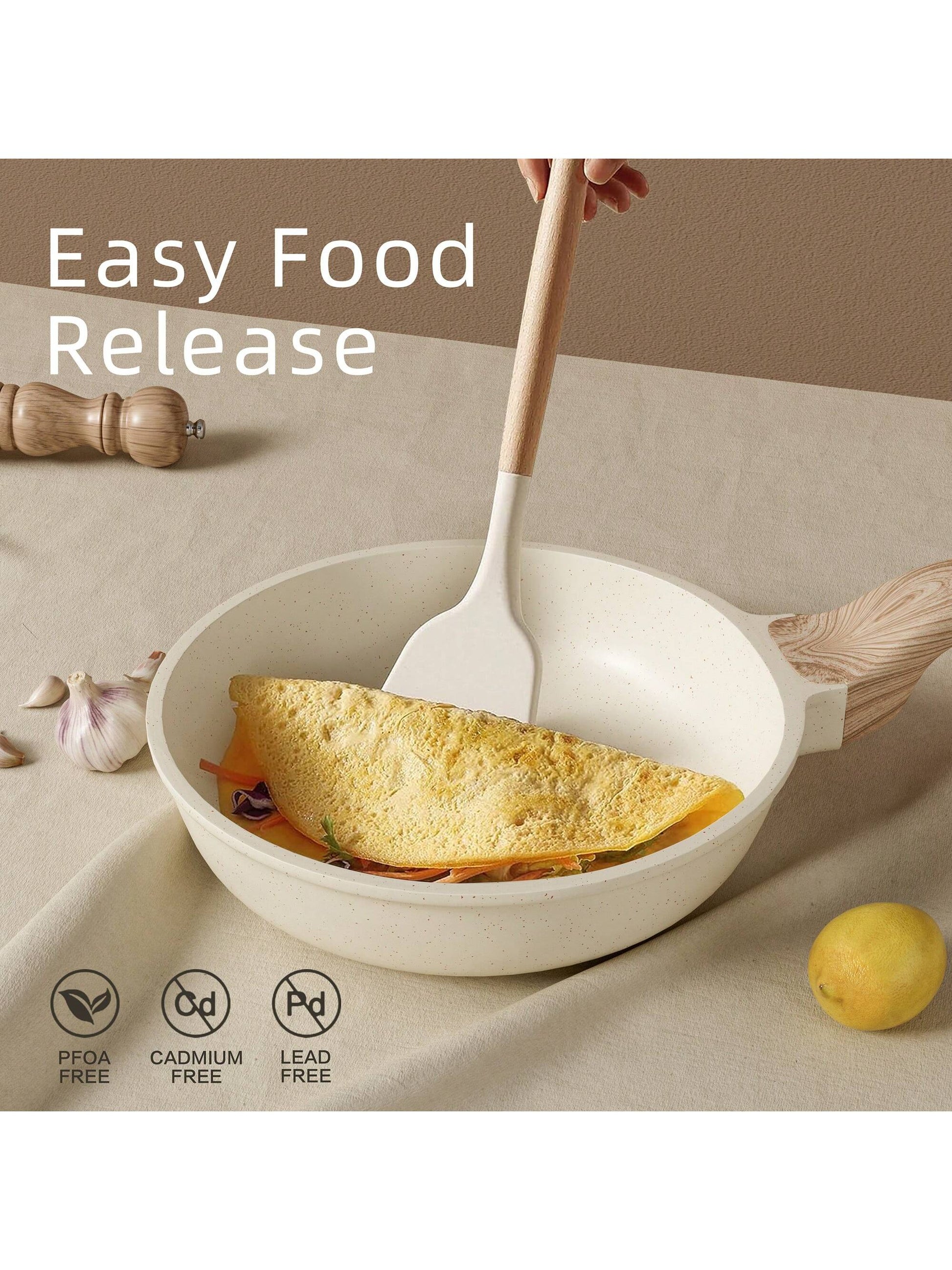 21 Pieces Pots and Pans Set, Nonstick Kitchen Cookware Sets, Granite Pots and Pans, Cooking Pans Pots Set