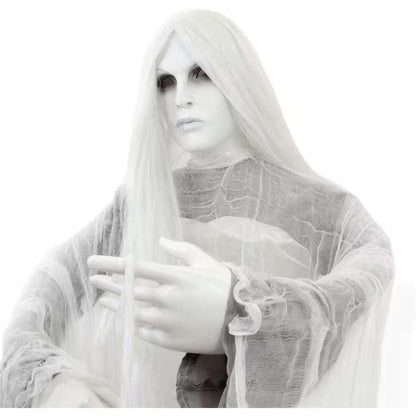 5.6 Ft. Rising Ghost Woman by Tekky, Sound Activated Halloween Animatronic