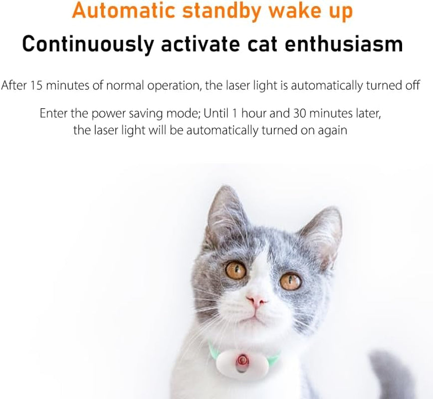 Wearable Automatic Cat Collar - Electric Smart Amusing Collar for Kitten - Interactive Toys for Indoor Cats - Rechargeable Amusing Gifts for Cat Lovers