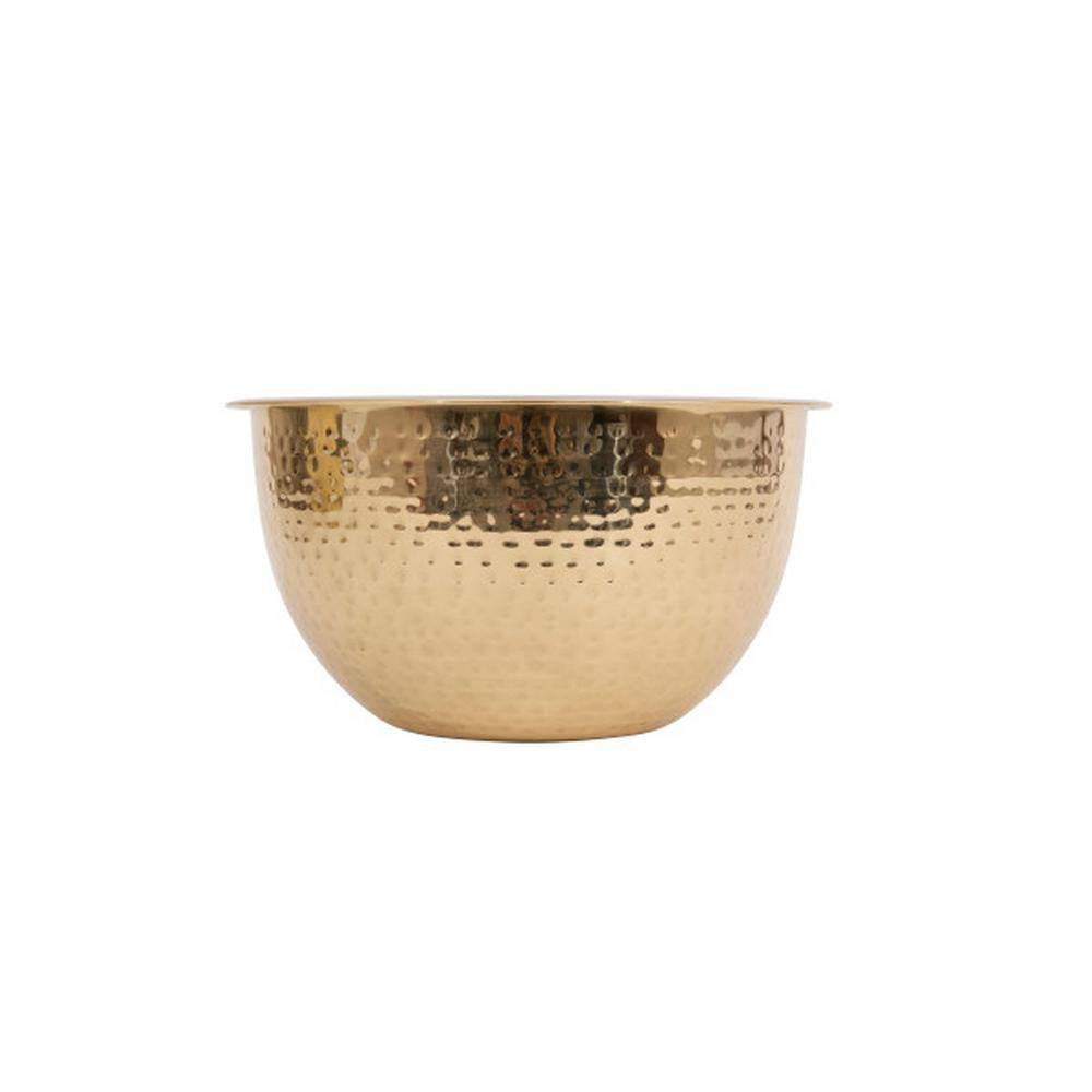 3-Piece Stainless Steel Gold Finish Mixing Bowl Set