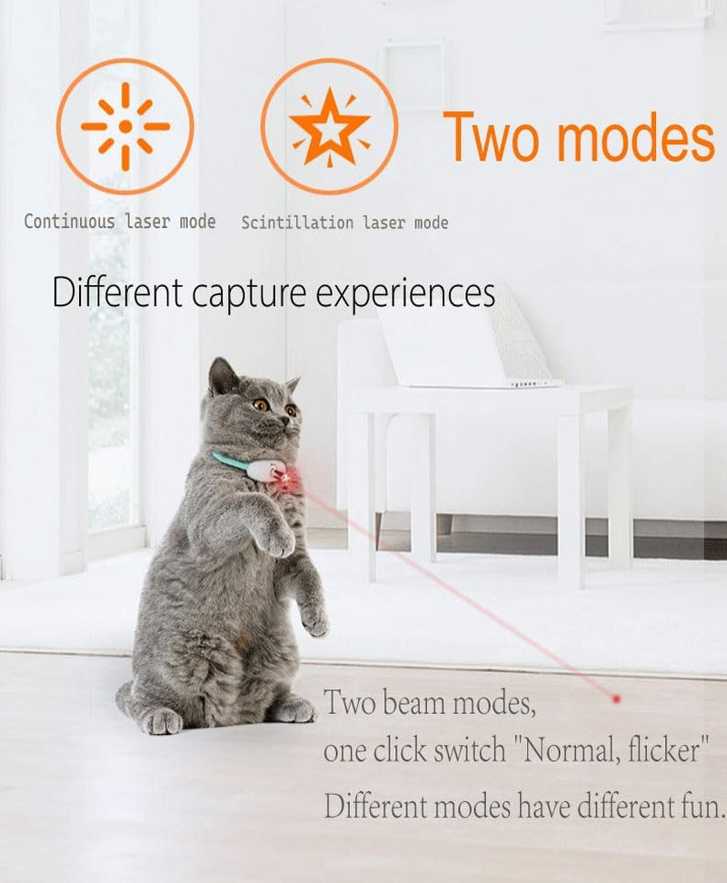 Wearable Automatic Cat Collar - Electric Smart Amusing Collar for Kitten - Interactive Toys for Indoor Cats - Rechargeable Amusing Gifts for Cat Lovers