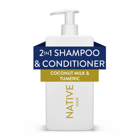 Curls Care 2In1 Shampoo and Conditioner, Coconut Milk & Tumeric, 16.5 Oz