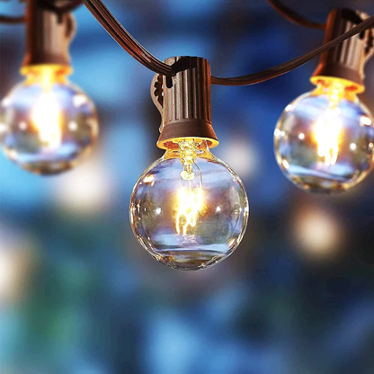 20-Count G40 Clear Glass Globe Outdoor Patio String Lights