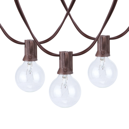 20-Count G40 Clear Glass Globe Outdoor Patio String Lights