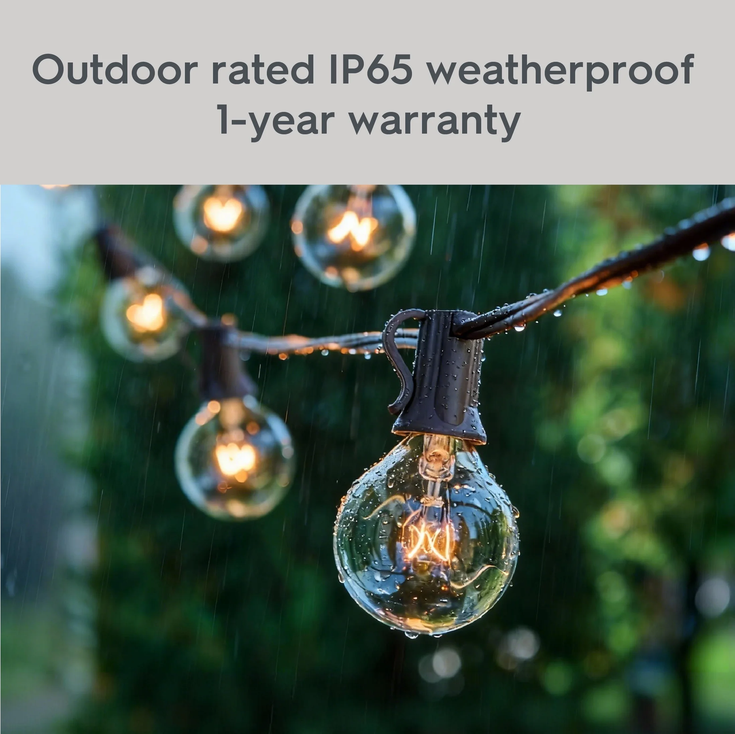 20-Count G40 Clear Glass Globe Outdoor Patio String Lights
