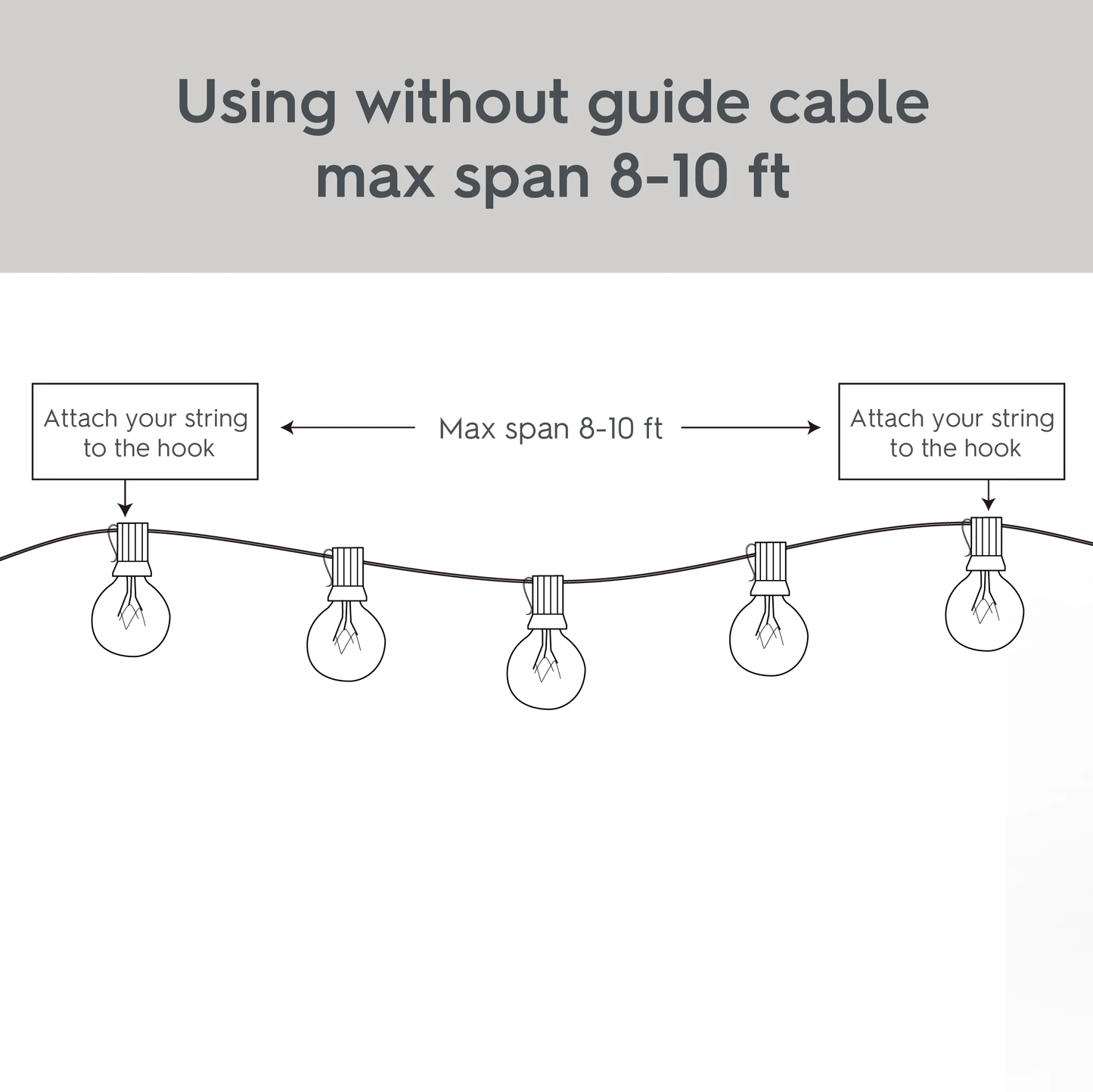20-Count G40 Clear Glass Globe Outdoor Patio String Lights