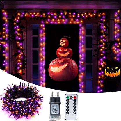 LED Purple Orange Halloween String Lights Fairy Lights Outdoor for Terrace Garden Street Home Christmas New Year Party Decor