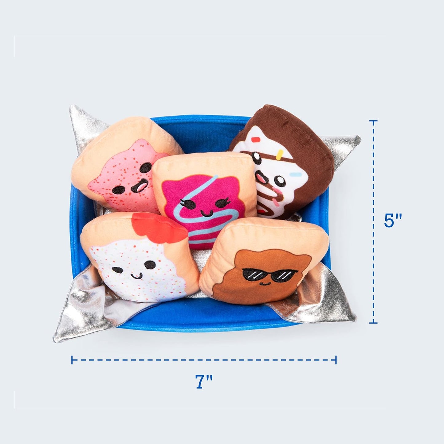 Pop-Tarts™ Emotional Support by Relatable, Snack-Inspired Pals, Full of Bite-Sized Plushies and Cute Stuff, Unexpected Funny Gifts for Loved Ones, Includes 5 Plush Pals with Plush Box