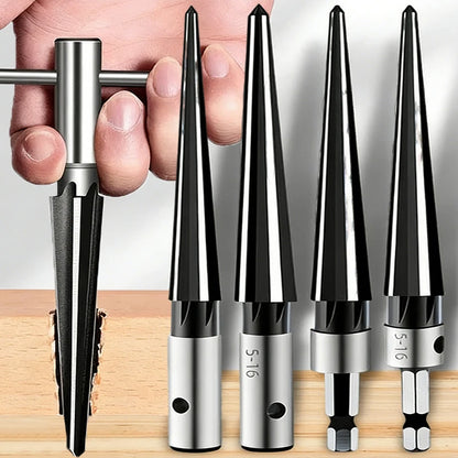 Handheld Tapered Hex Reamer Electric Drills Hexagonal T Handle Taper Reamers Metal Woodwork Hole-Processing Reamer Tool Supplies