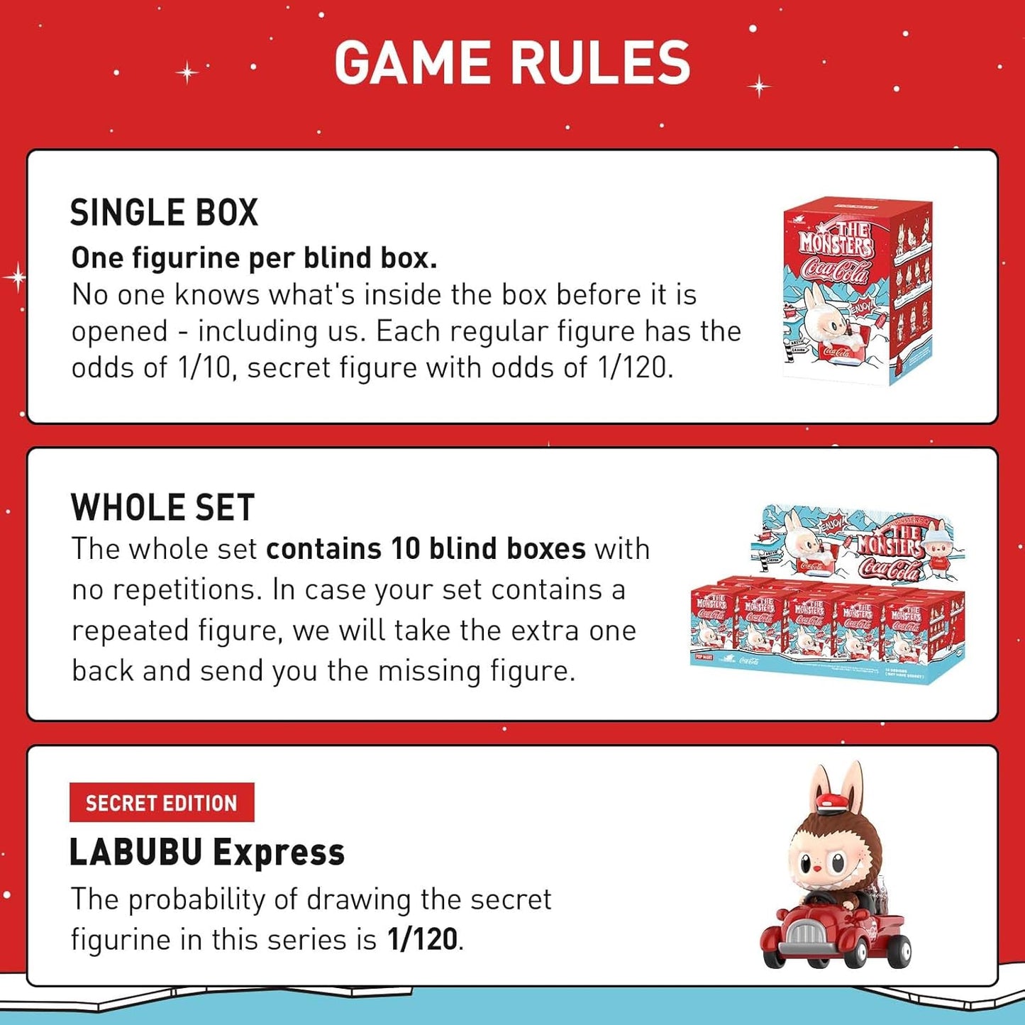 the Monsters Coca-Cola Series, Blind Box Figures, Random Design Action Figures Collectible Toys Home Decorations, Holiday Birthday Gifts, Single Box