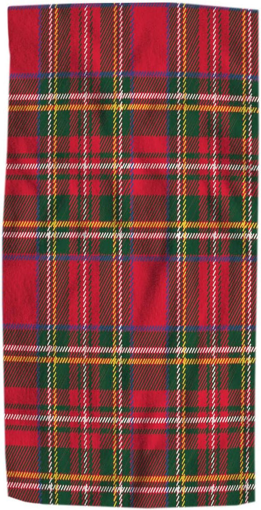 Tartan Plaid Hand Towel Traditional Red Black,Green Scottish Christmas New Year Soft Guest Face Bath Towel Bathroom Decorations Thin Kitchen Tea Dish Towels 15 X 30 Inch