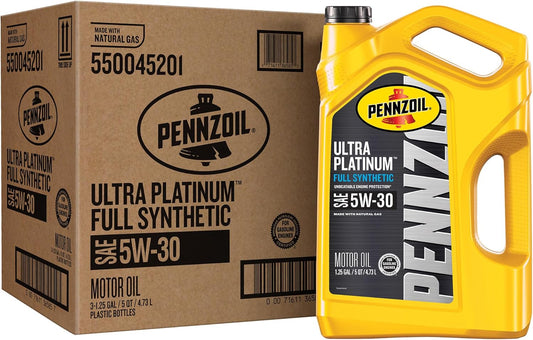 Ultra Platinum Full Synthetic 5W-30 Motor Oil, 5 Quart (3 Pack)