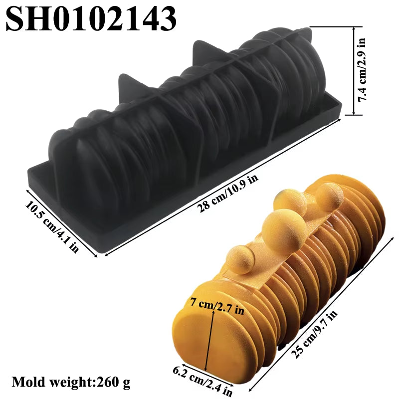 Christmas Long Strip Mousse Cake Moulds Food Grade Silicone Cake Molds French Mousse Mould Party Pastry Tray Kitchen Bakeware