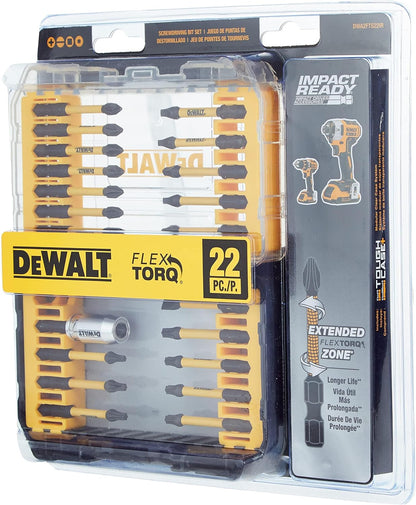 Dewalt Flextorq Impact Driver Bit Set, 22-Piece (DWA2FTS22IR)