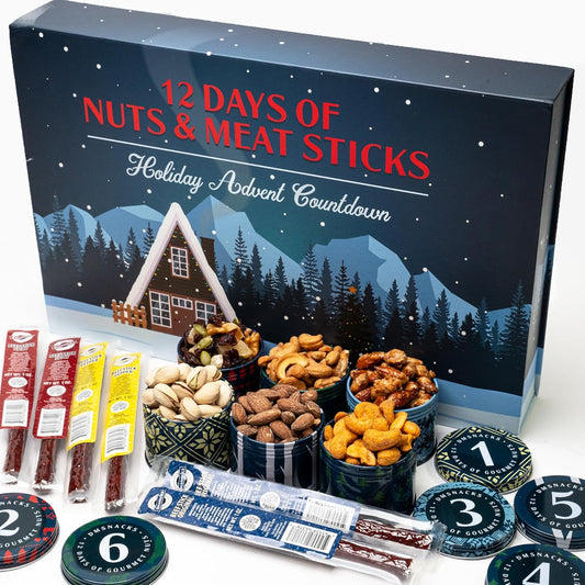 Advent Calendar 2025 – Limited Edition Christmas Gift Box with 12 Gourmet Meat and Nut Snacks – a 12 Day Holiday Countdown for Making Lasting Memories, for Adults, Women, Men, Kids