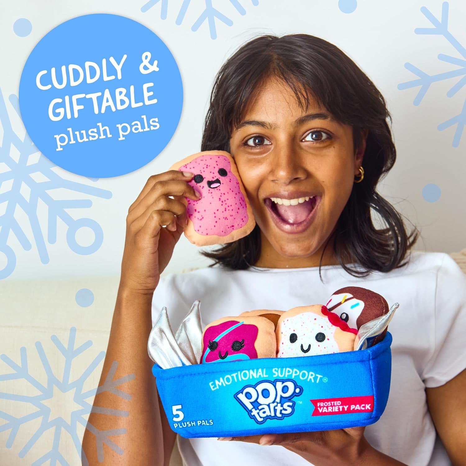 Pop-Tarts™ Emotional Support by Relatable, Snack-Inspired Pals, Full of Bite-Sized Plushies and Cute Stuff, Unexpected Funny Gifts for Loved Ones, Includes 5 Plush Pals with Plush Box