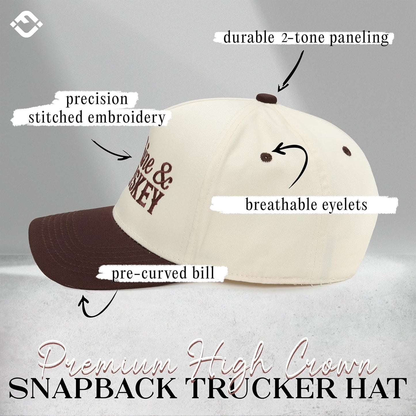Vintage Canvas Snapback Hat - Adjustable 2 Tone Cap for Men Women - Put It on My, Cowboy, Girl Dad, Funny