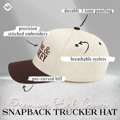 Vintage Canvas Snapback Hat - Adjustable 2 Tone Cap for Men Women - Put It on My, Cowboy, Girl Dad, Funny