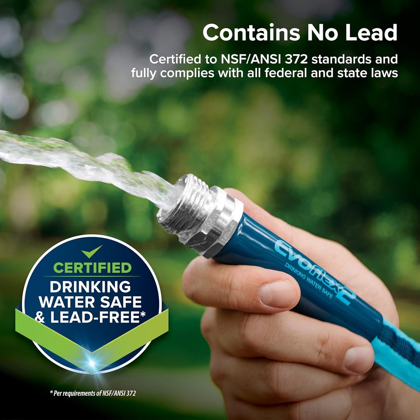 Evoflex2 25-Ft Drinking Water Hose - RV Drinking Water Hose Reinforced with Fabric & Ultra Lightweight - Contains No Lead, No BPA & No Phthalate - Abrasion Resistant (22577)