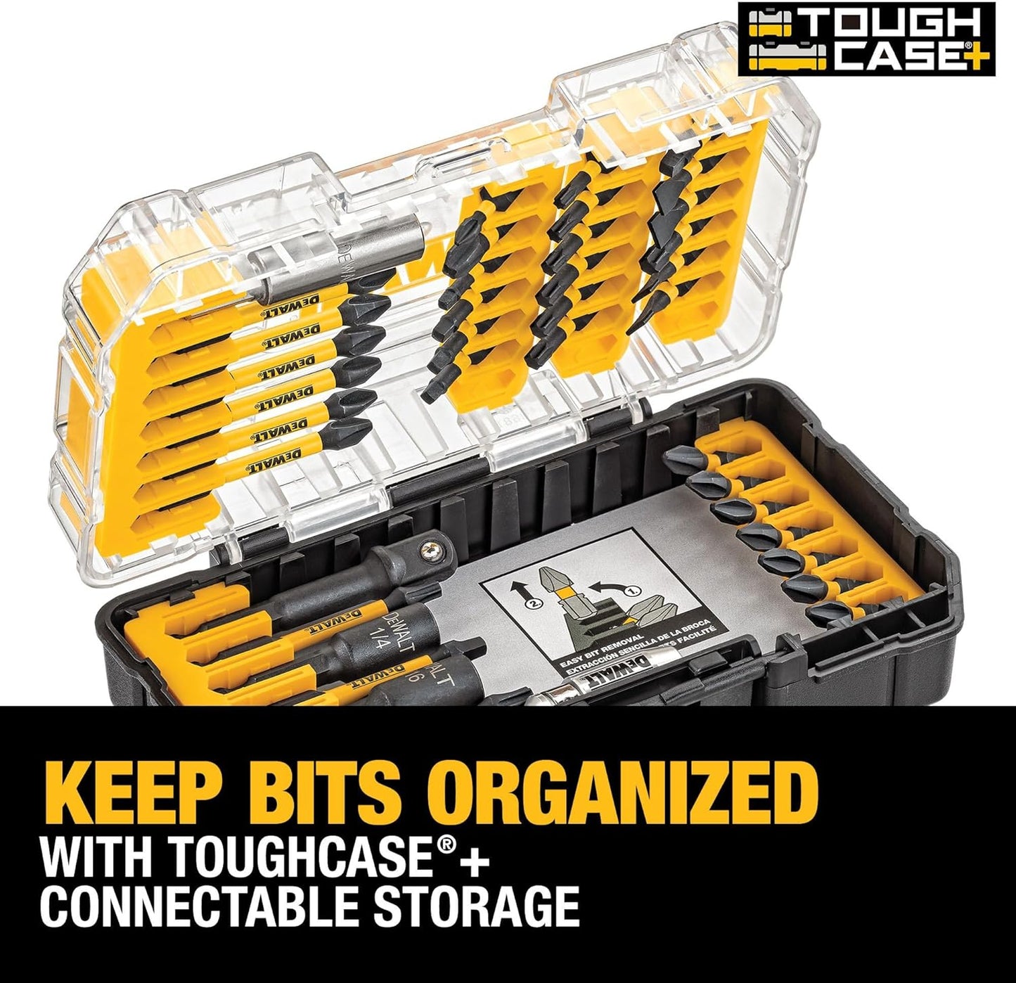 Dewalt Screwdriver Bit Set, 40 Pcs. Impact Ready, Flextorq Impact Driver Bit Set with Storage Case (DWA2T40IR)