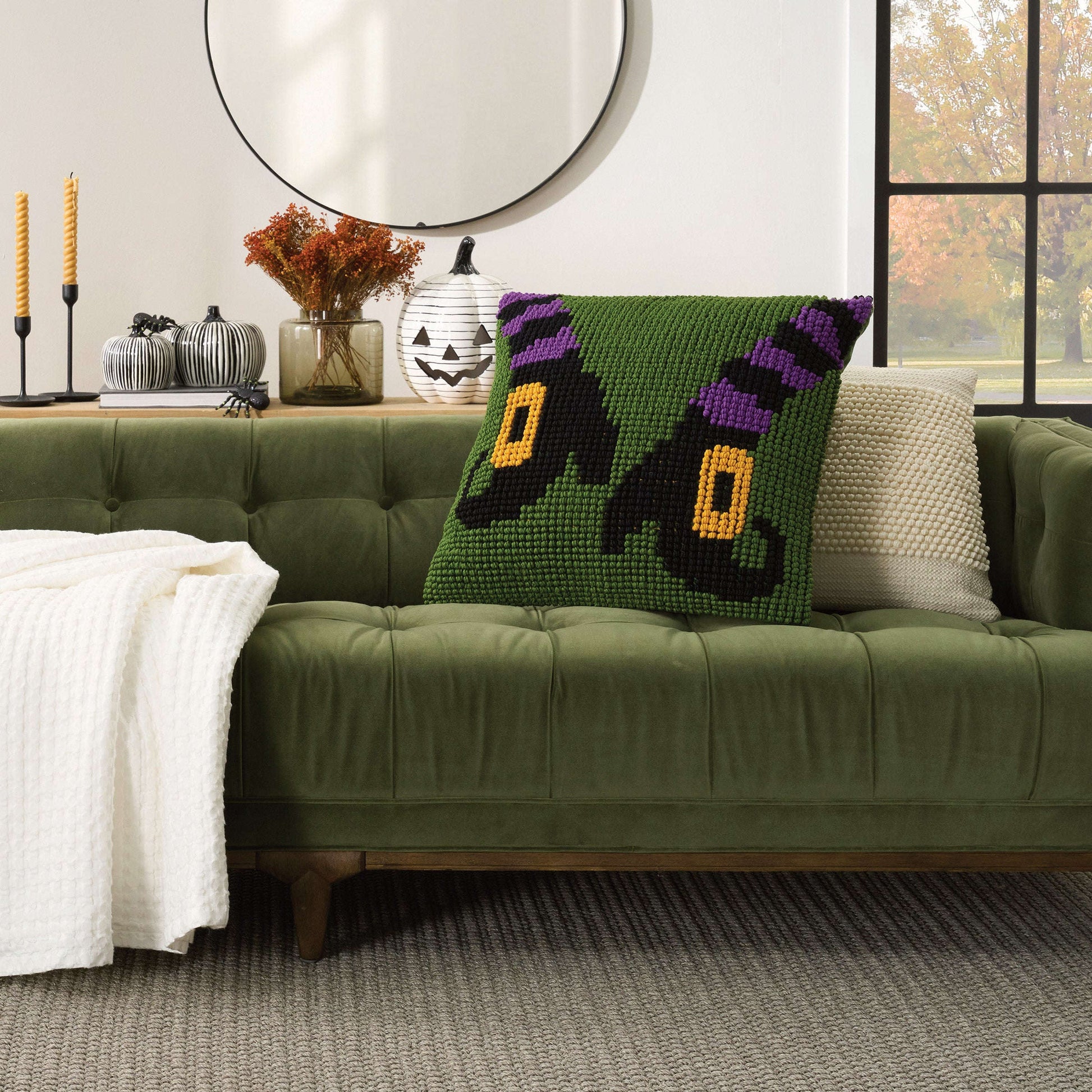 Mina Victory Loop Halloween Pillow, 22” X 22"