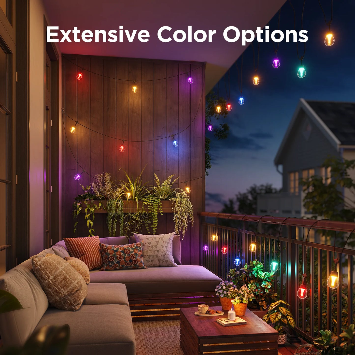 48Ft Outdoor Clear Bulb String Lights