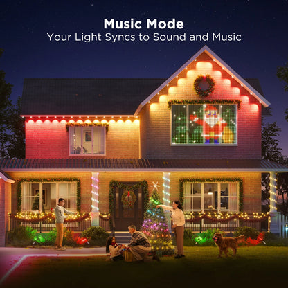 50Ft RGBICW Black Permanent Outdoor Lights 2 (Elite)