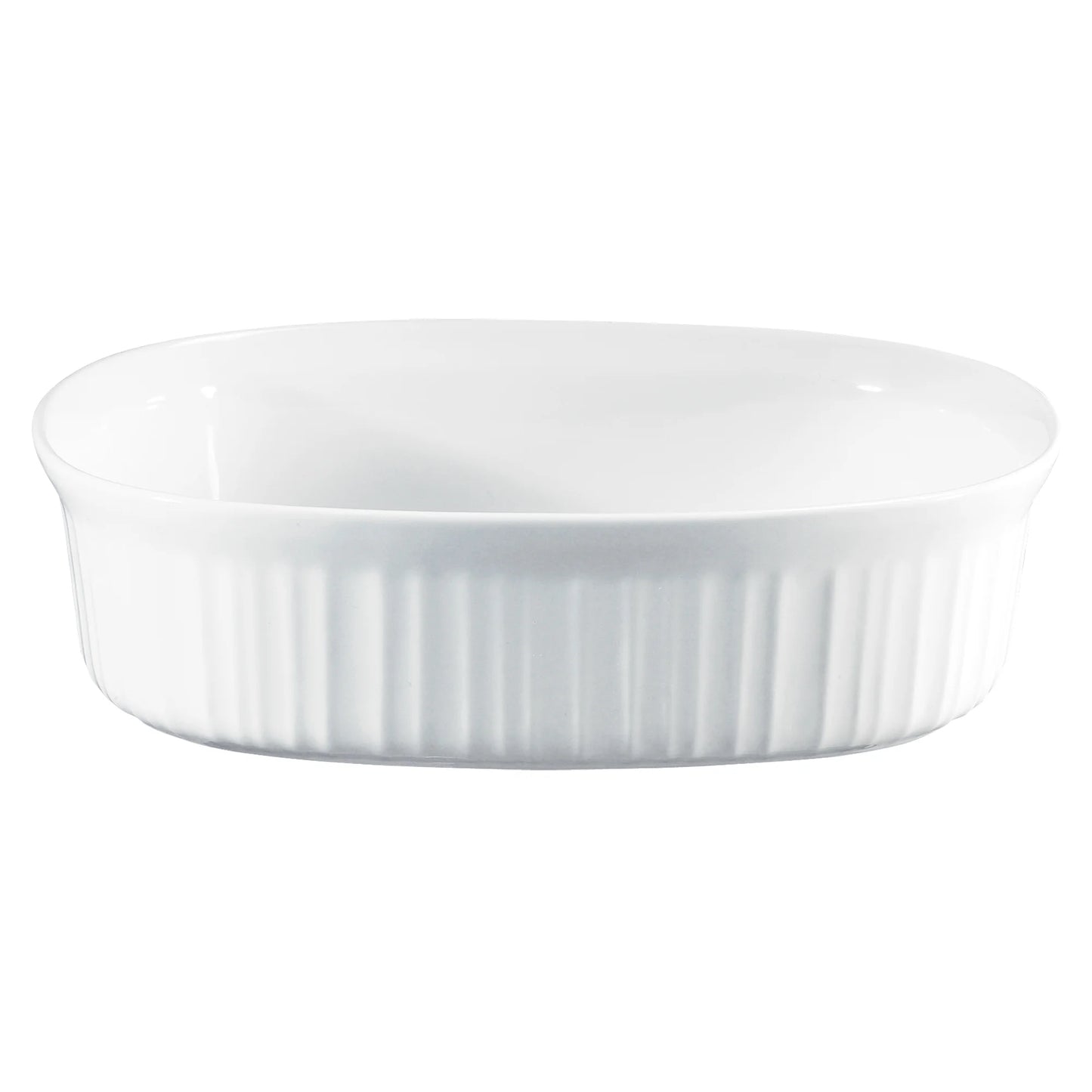 French White 1.5 Quart Ceramic Casserole Dish