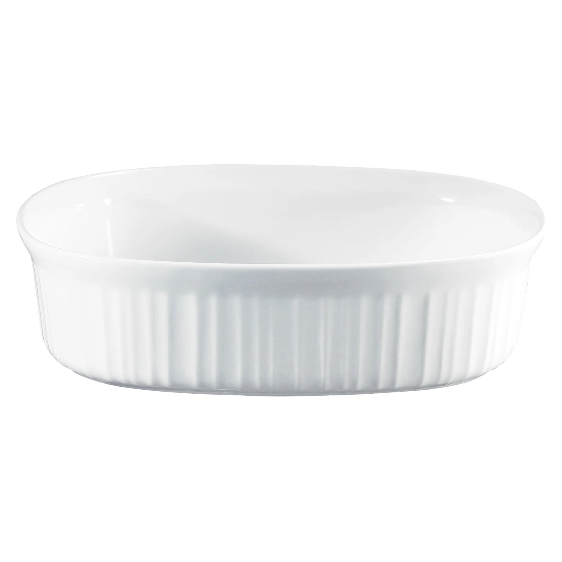 French White 1.5 Quart Ceramic Casserole Dish