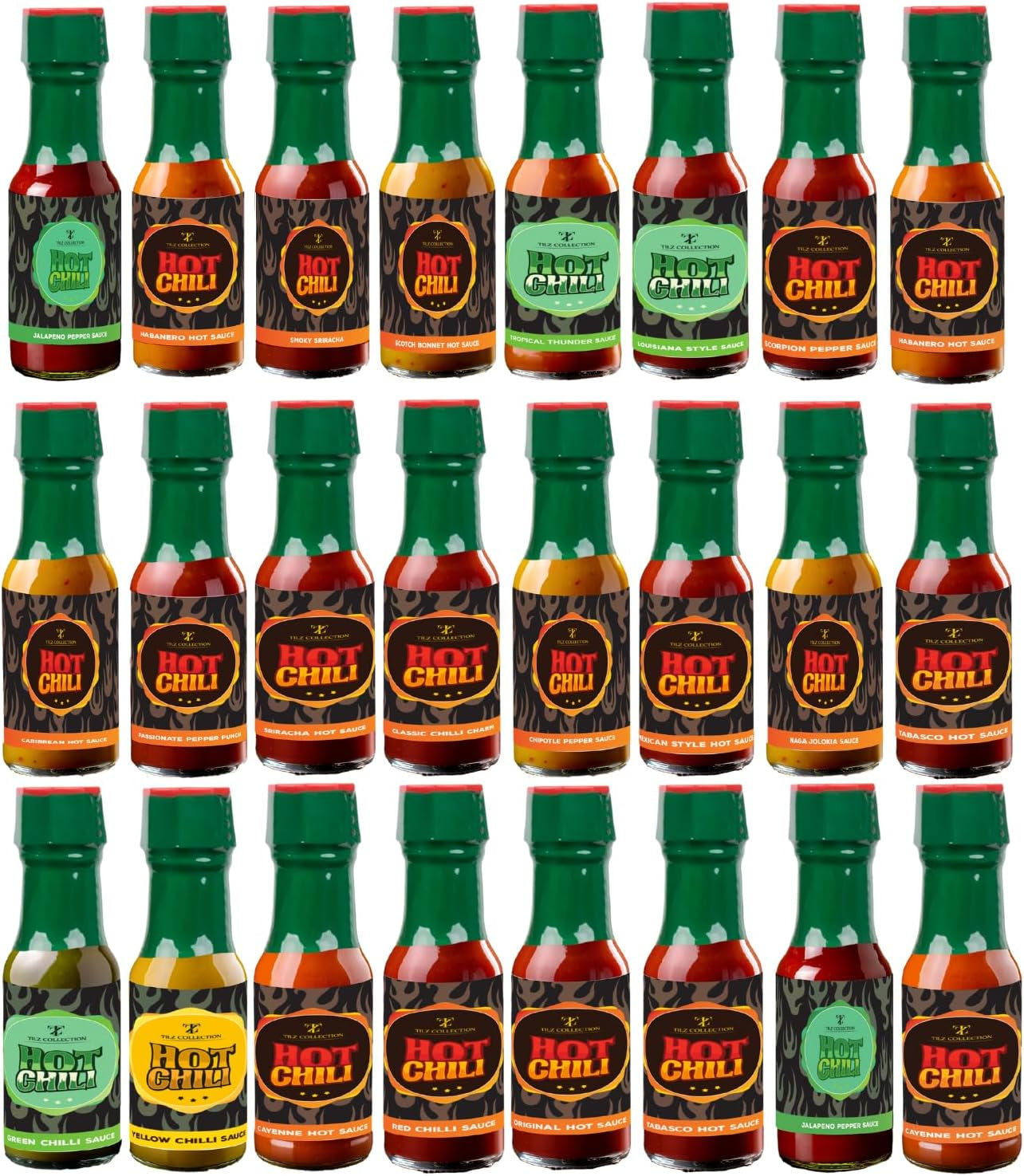 Hot Sauce Advent Calendar 2025-24 Days Chilli Sauce Advent Calendar 2025 Men, Non-Chocolate Women Chilli Challenge Hot Sauce (Red)