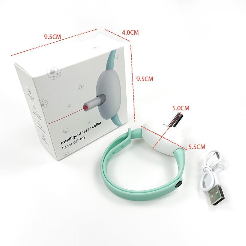 Wearable Automatic Cat Collar - Electric Smart Amusing Collar for Kitten - Interactive Toys for Indoor Cats - Rechargeable Amusing Gifts for Cat Lovers